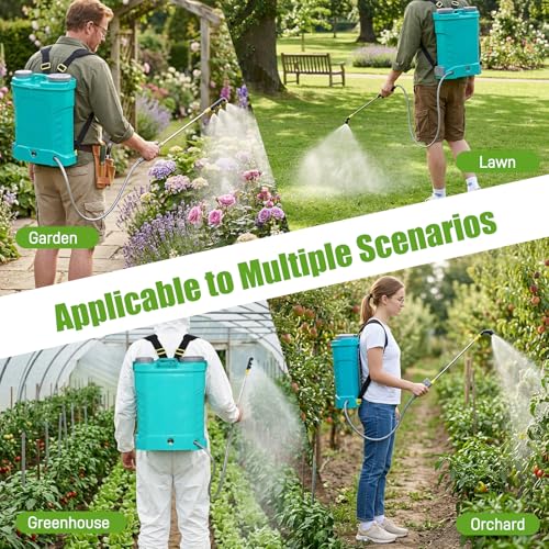 Battery Powered Backpack Sprayer, 5.3 Gallon, 12V 8Ah Battery, 100 PSI