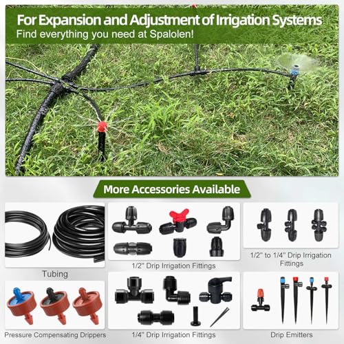 10PCS Push-to-Fit Drip Irrigation Emitters for 1/4 inch Irrigation Tubing, Adjustable 360 Degree Vortex Drip Emitters with Stake, Irrigation Dripper Sprinklers for Drip Irrigation System - size: 10PCS Drip Irrigation Vortex Emitters