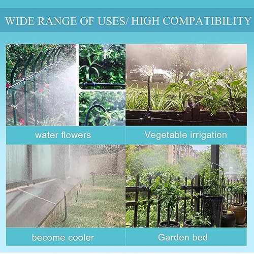 65FT 360° Adjustable Drip Irrigation System for Garden - size: 65FT