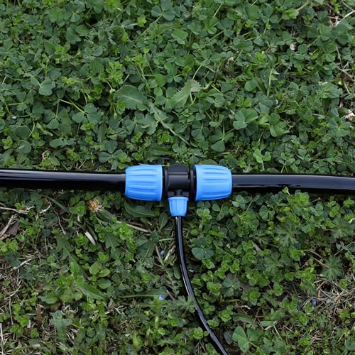 10 Pcs 1/2 to 1/4 inch Garden Hose Tubing Irrigation Fittings - size: 10 PCS 1/2" to 1/4" 3-Nut Way