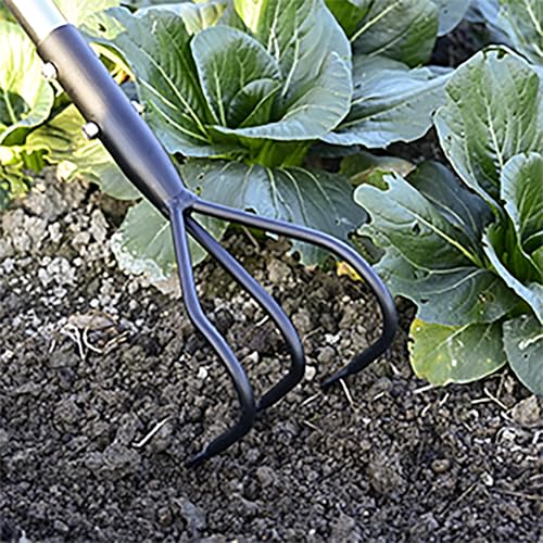 YEELOR 3-Tine Long Handle Tiller Garden Cultivator