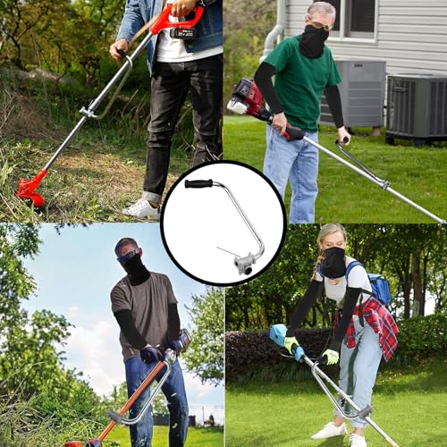 Weed Eater Handle Extension with Ergonomic String Trimmer Grip - color: Sliver Set