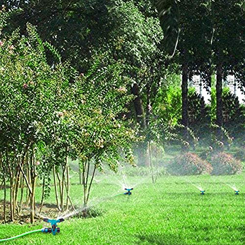 Yard Sprinklers, Lawn Sprinkler for Yard Rotating 360 Degree Covering Large Area, Garden Water Sprinkler to Automatically Sprinkler for Yard - SP6 - color: green