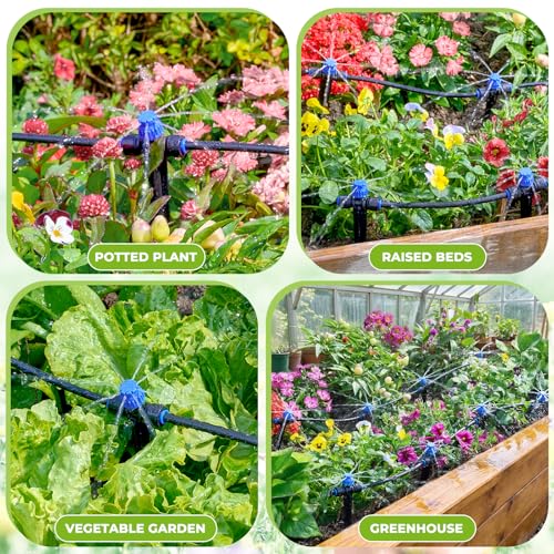 HIRALIY 80ft Push-to-Connect Drip Irrigation Kit