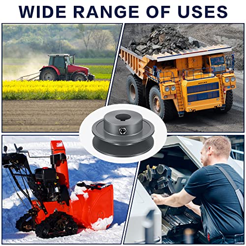 Mechanical Belt Pulley Single/Double Groove Web Sheave Bored-to-Size Belt Sheave Cast Iron Section(Single Groove,AK25-5/8)