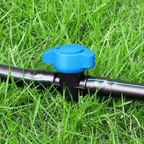Gardrip 5 Pack 1/2 Inch Drip Irrigation Valve: 1/2 in. in-Line Shut Off Valves for 1/2 Inch Drip Irrigation Tubing (.570-.620" ID) Barbed Cut Off Switch Valve for Garden Irrigation System - size: 1/2" Irrigation Valves