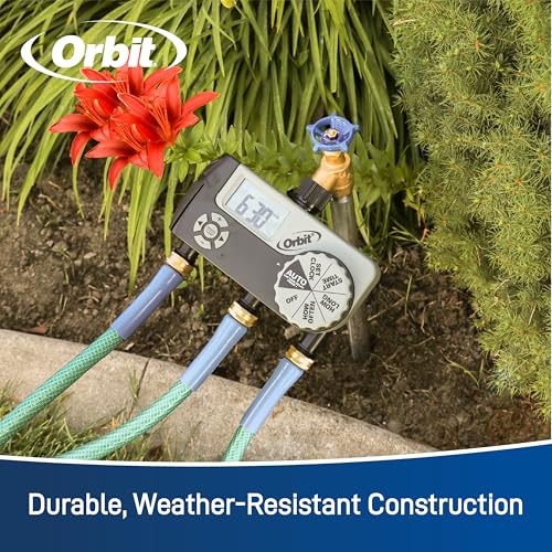 Orbit Programmable Digital Hose Watering Timer, 3 Outlet, Black - 56233 - size: 3 Outlet (2 Digital, 1 Manual)