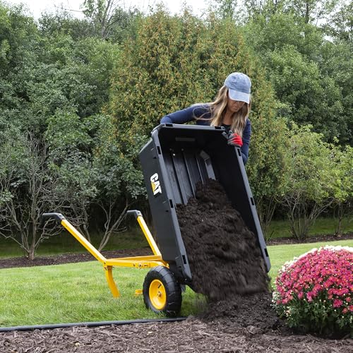 CAT 2 in 1 Rear Dump Cart with 600lbs Load Capacity