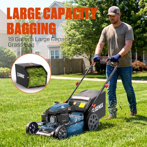 SENIX 22" 201cc Variable Speed Rear Wheel Self Propelled Gas Lawn Mower