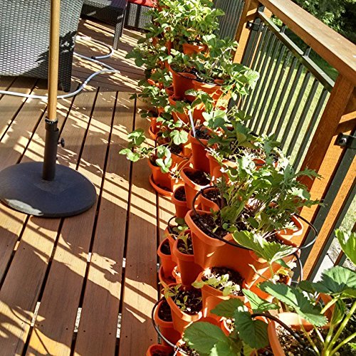 5 Tier Stackable Strawberry, Herb, Flower, and Vegetable Planter - Vertical Garden Indoor/Outdoor