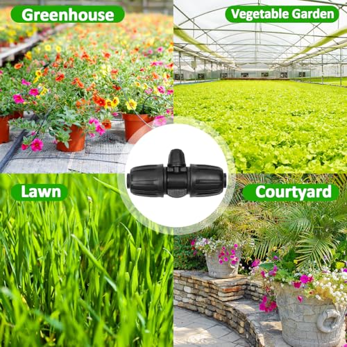 13 pack 1/2 Inch To 1/4 Inch Drip Irrigation Fittings, 1/2" (1/2" ID x 0.65" OD) to 1/4" Drip Line Reducing Tee 1/2" x 1/4" 3 Way Splitter Connectors for Garden Irrigation System - size: 1/2" x 1/4" 3 Way Splitter