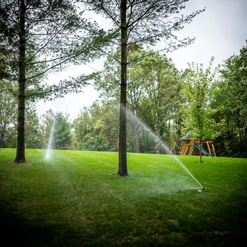 Hourleey 1/2 Inch Zinc Impact Sprinkler, Heavy Duty Lawn Sprinkler Head with Nozzles, Adjustable 0-360 Degree Impulse Watering Sprinklers for Large Coverage Garden Grass Yard Irrigation - size: 1 Pack