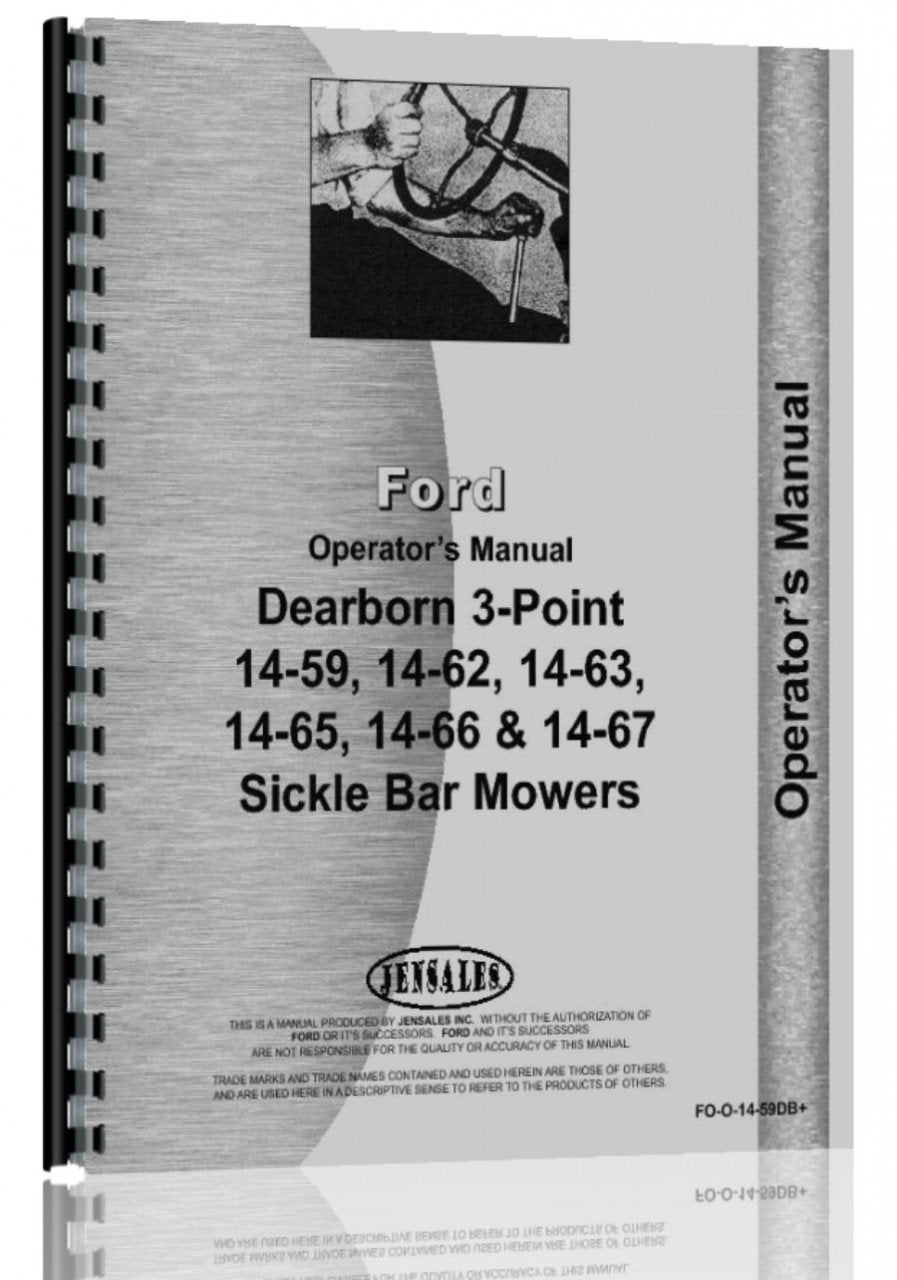 Ford 14-59 Dearborn Sickle Bar Mower Operators Manual