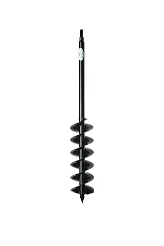 Power Planter Auger Drill Bit Extension, 5" x 28" with 1/2" Non-Slip Hex Drive, Garden Auger for Planting 5” and 6” Potted Plants, Garden Digging Tool for Dirt, Clay, Soil and Sand - style: Standard