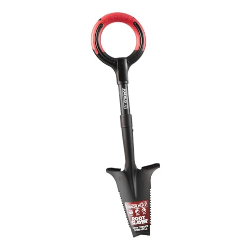 Root Slayer RS224 Mini Digger Garden Shovel, Heavy Duty Steel, Black - color: Black, size: Small
