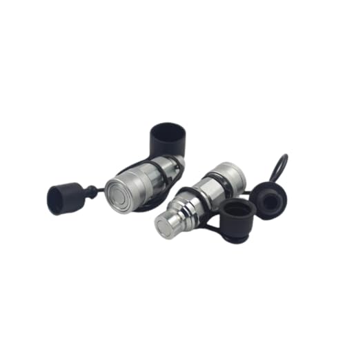 Ag Poppet Poineer Style ISO5675 Body 1/2" to Flat Face ISO16028 Body 1/2" Hydraulic Quick Connect&Disconnect Coupler Adapter Set,Replace SAE/EAS-500 - size: 1-Set ISO5675 to ISO16028 1/2"