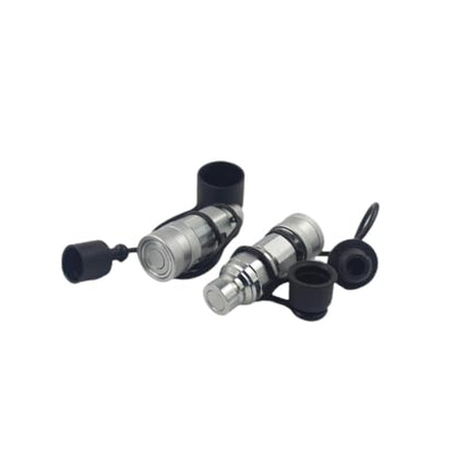 Ag Poppet Poineer Style ISO5675 Body 1/2" to Flat Face ISO16028 Body 1/2" Hydraulic Quick Connect&Disconnect Coupler Adapter Set,Replace SAE/EAS-500 - size: 1-Set ISO5675 to ISO16028 1/2"