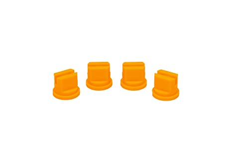 Valley Industries 80° Flat Fan Broadcast Spray Nozzle - 1.0 Orifice Size, 30 to 60 PSI, Orange, 4 Pack