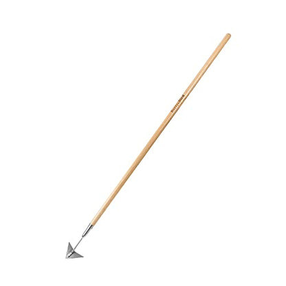 Long Handle Winged Weeder, 60’’ Triangle Warren Hoe Wood Handle - color: Triangle Hoe, size: Length:62inchs