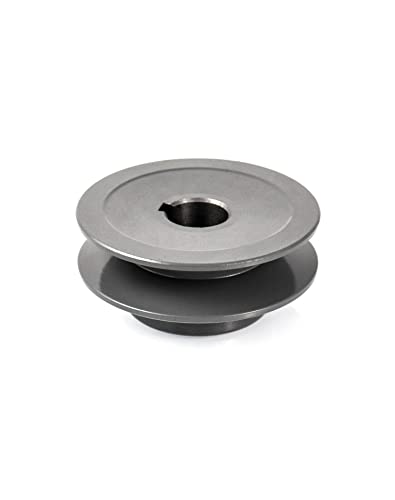 QWORK Single Groove Web Sheaves, 2-1/2"OD 5/8"Bore V-Belt Sheave for V-Belt, 2 Pack