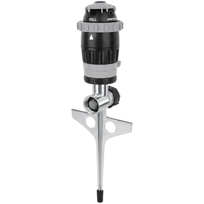 RESTMO Gear Drive Sprinkler with Metal T-Spike Base,Gray - color: Gray, size: 1 Pack