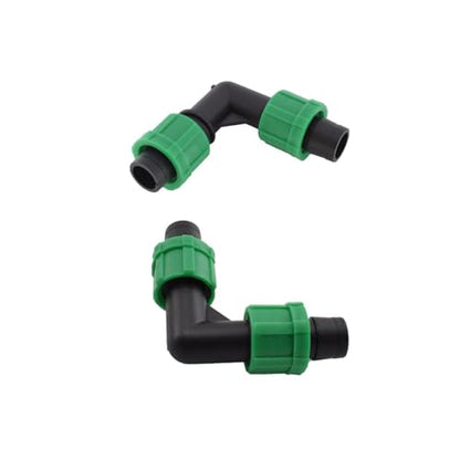 8PCS Drip Irrigation 90 Degree Elbow Universal Barbed Locking Fittings - color: 90 Degree Connectos
