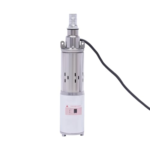 12 V Well Pump Deep Well Submersible Water Pump 180W Solar Pump Stainless Steel Deep Well Submersible Water Pump for Irrigation Home Industrial Livestock Drinking or Tank Filling (12V 180W) - color: 12v 180w