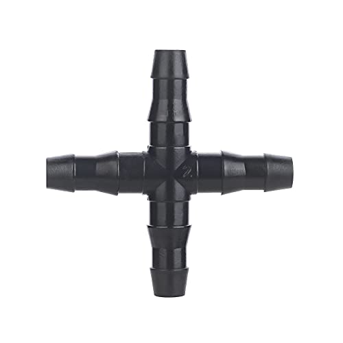 50-Pack 1/4 Inch Barbed Tee Fittings for Drip Irrigation System - size: 1/4" Drip Irrigation 4way
