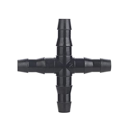 50-Pack 1/4 Inch Barbed Tee Fittings for Drip Irrigation System - size: 1/4" Drip Irrigation 4way