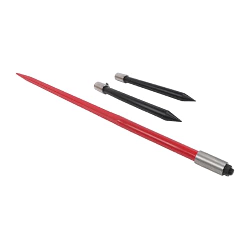 49in Hay Bale Spear 3000lbs Capacity with 2 Pcs Stabilizer Spears