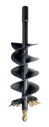 12" Extra Heavy Duty Earth Auger, 2" Round Drive, 48"