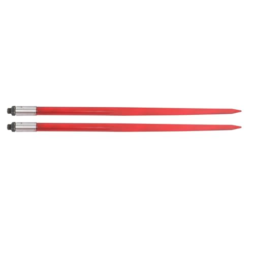 Suitable for 2 Pcs 49'' Hay Bale Spear 4500lb Capacity Quick Attach Replacement for Skid Steer Tractor Lift