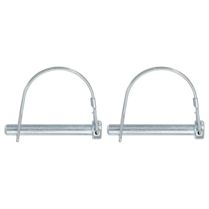 Trailer Coupler Pin, Pto Shaft Locking Hitch Pin - Fitting for (Farm Trailers - Wagons Towing - Garden Lawn Equipment - Hitches) 3/8" x 2-3/4" & 2 Pcs & Carbon Steel - size: 3/8" x 2-3/4"