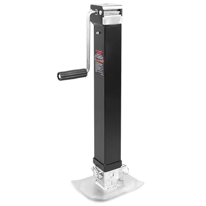 Weld-On Square Trailer Jack, 7000 lbs Capacity, 15" + 13" Drop Leg - size: 13-28 in 7000 lbs Side-Wind