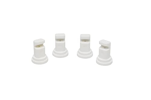Valley Industries 140° Deflector Broadcast Spray Nozzle - 4.0 Orifice Size, 10 to 45 PSI, White, 4 Pack - size: 4.0 Orifice