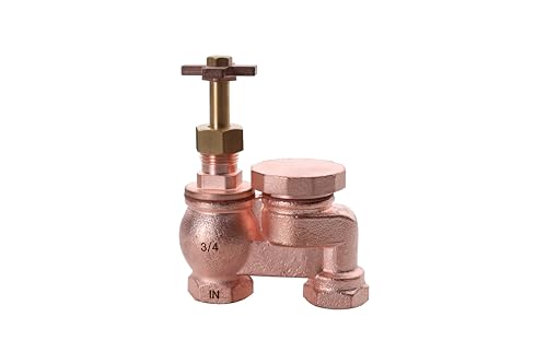 Poolzilla (1 Pack) ¾’’ Inch Brass Anti-Siphon Control Valve - Compatible with Orbit and Other Major Brands- Easy-To-Rotate Control Handle and Full Flow-Control