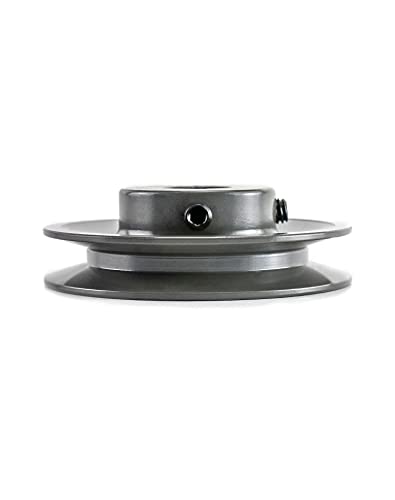 QWORK AK3534 Single Groove Web Sheaves, 3.55" OD 3/4" Bore V-Belt Sheave, A Belt Section, Cast Iron,for V-Belt