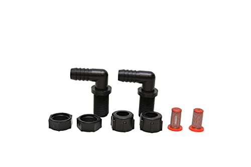Valley Industries Polypropylene Elbow Nozzle Body Kit - 11/16" MPS x 1/2" HB, 2 Pack