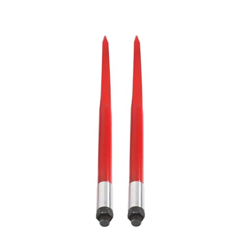 WFLNHB 39 Hay Bale Spear 3000 lbs Capacity Red Coated Bale Forks