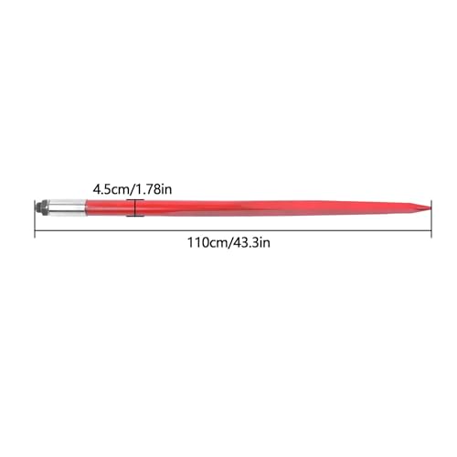 GXYWADY 2PC 43" Red Hay Spear 3000lb for Bobcat Skid Steer Tractor