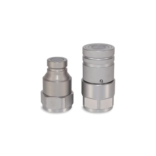 1″ Flat Face Hydraulic Quick Couplers Set - 1-1/4″ SAE Port - size: 1" Body