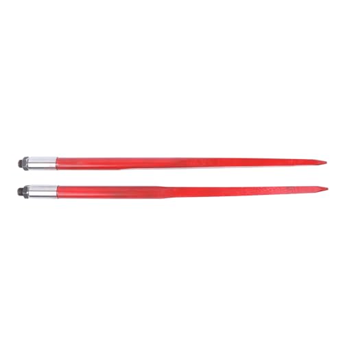 43In 3000 lbs 2PCS Hay Bale Forks Dedicated Agricultural Hay Bale Handling Replacement for Tractor Loaders