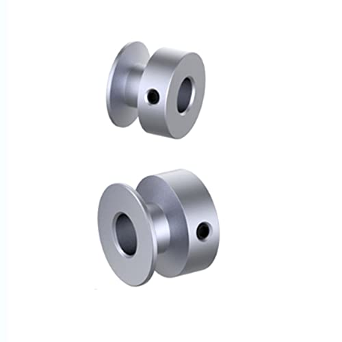 CHANCS 16mm Single Groove Pulley 8mm Fixed Bore Pulley for Drilling Machine 4MM PU Round Belt - style: Inner diameter:8mm