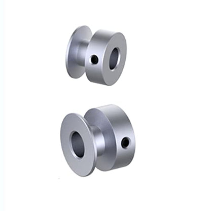 CHANCS 16mm Single Groove Pulley 8mm Fixed Bore Pulley for Drilling Machine 4MM PU Round Belt - style: Inner diameter:8mm