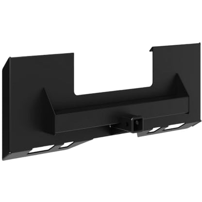 TrailBlaze Heavy-Duty 1/4" Skid Steer Mount Plate – Global Quick Attach Adapter for Loader, Tractor, Compact Loader – 2" Removable Hitch – 3000LB Capacity – Black - size: 1/4" + Receiver
