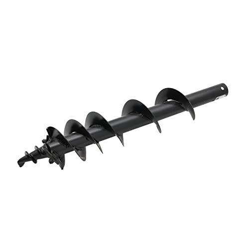 Tool Tuff Pole-Star 6" Diameter Compact Auger (36" Length) for 3-Point Tractor Diggers w/2" Round Shaft & Dual-Bolt Connection …