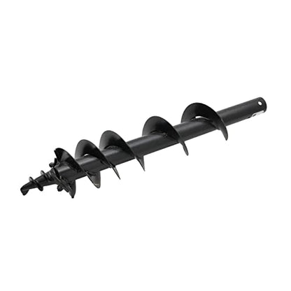 Tool Tuff Pole-Star 6" Diameter Compact Auger (36" Length) for 3-Point Tractor Diggers w/2" Round Shaft & Dual-Bolt Connection …
