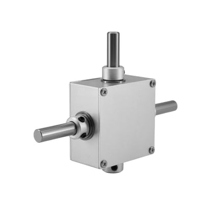 90 Degree Right Angle Bevel Gearbox 1:1 Forward Reverse Double Output Shaft - size: 8mm 2 Forward Reverse Output