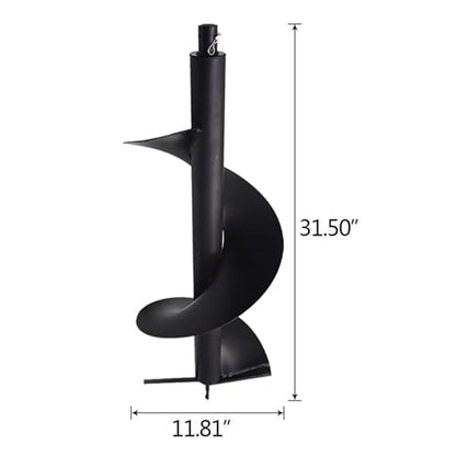 12-in Earth Auger Drill Bit, Garden Plant Flower Auger Rapid Planter Compatible Gas Powered Post Fence Hole Digger with 3/4 Shaft - size: 12 Earth Auger Drill Bit