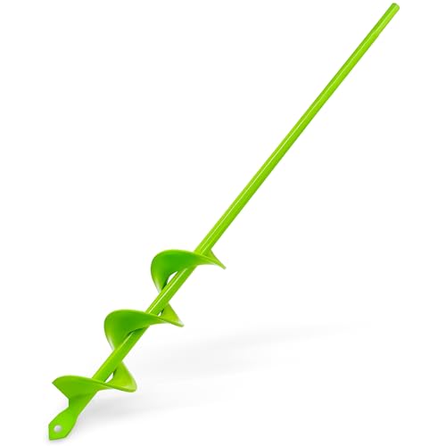 Green Garden Auger Drill Bit for Planting, 1.6"x16.5" Post Hole Digger & Bulb Planter Tool, Fits 3/8" Hex Drive Drill, for Seeds, Flowers, Tree Roots, Fence Posts and so on - color: Green, size: 1.6"x16.5"
